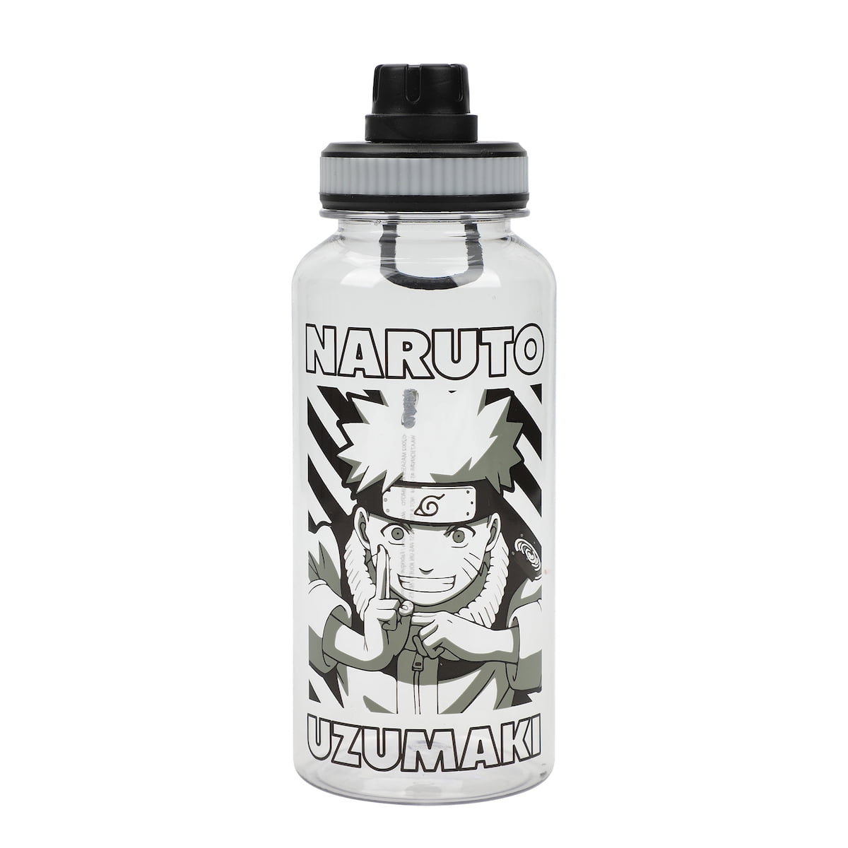 Bioworld Naruto Uzumaki 32 Oz Water Bottle - Plastic Flip Top, Dishwasher Safe, Anime Themed