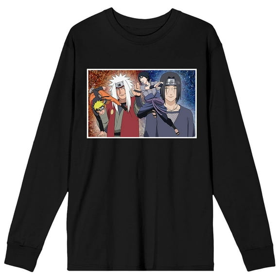 Naruto Uzumaki and Sasuke Fighting Long Sleeve Tee - M