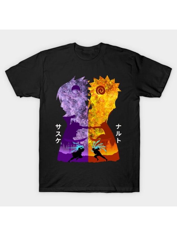 Naruto Vs Sasuke T-Shirt Sizes S-5Xl GooGate