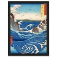 thumbnail image 1 of Naruto Whirlpool Awa Province Utagawa Hiroshige Japanese Artwork Framed Wall Art Print A4, 1 of 4
