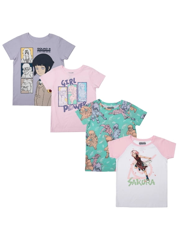 Naruto Youth Girls 4 Pack Tee-Small