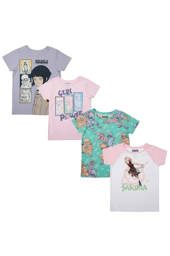 Naruto Youth Girls 4 Pack Tee-XL