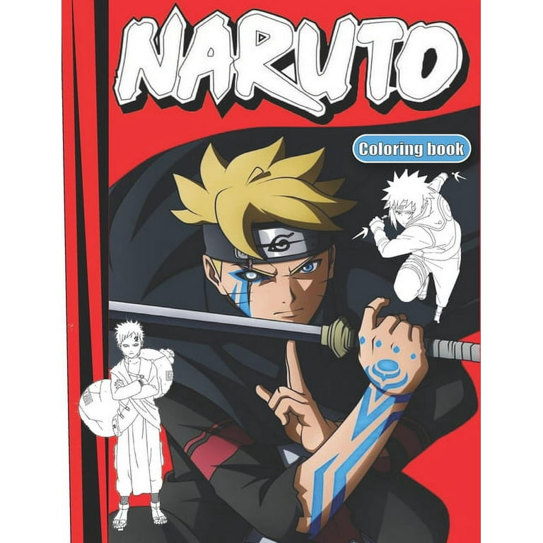 Naruto coloring book : 52 page to color all the characters of naruto -  naruto manga coloring pages for children and adults (Paperback)