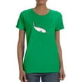 thumbnail image 1 of Narval Swimming Center Chest Black And White Graphic Women Kelly Green T-Shirt, Female Medium, 1 of 4