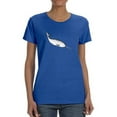 thumbnail image 1 of Narval Swimming Center Chest Black And White Graphic Women Royal Blue T-Shirt, Female Large, 1 of 4
