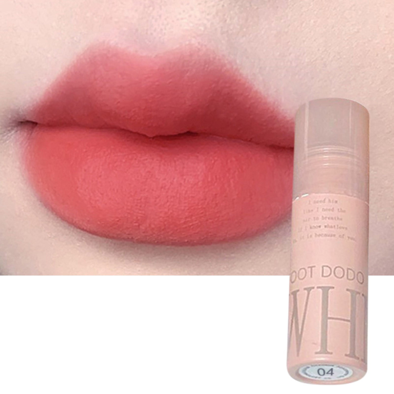 Narveanno Deals Milk Tea Lip Mud Velvet Mist Peach Powder Matte Lip ...