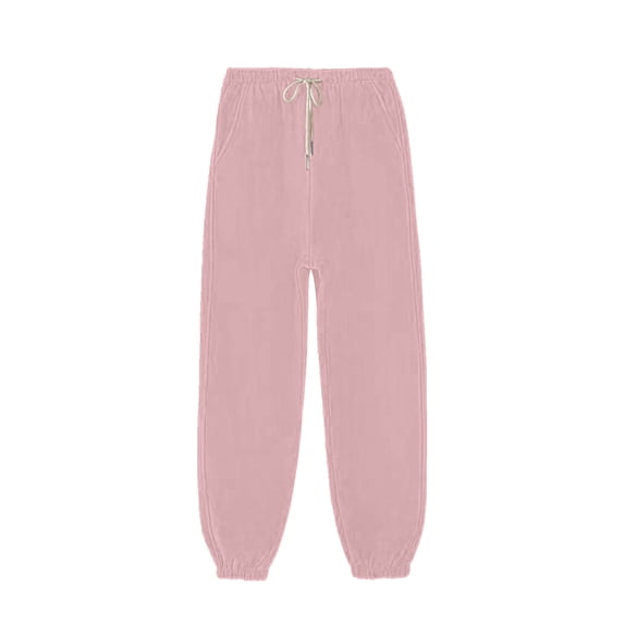 Narveanno Women's Sweatpants Athletic Joggers Baggy Pants Lounge Bottom Fall Fashion with Pockets Pink,L