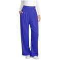 thumbnail image 1 of Narveanno Women's Wide Leg Pants with Pockets High Waist Loose Sweatpants Casual Lounge Yoga Workout Palazzo Blue,3XL, 1 of 5