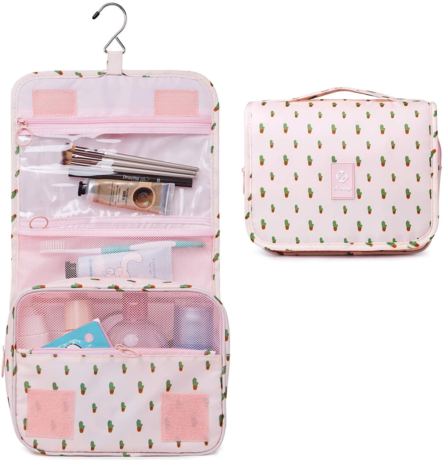 Narwey Hanging Toiletry Bag for Women Travel Makeup Bag Organizer