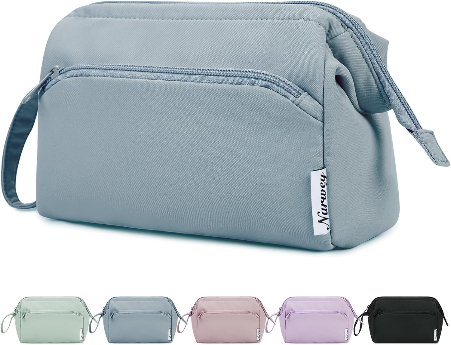 9.1x5.1 Canvas Makeup Bags with Strap, 5 Pcs Cosmetic Toiletry Pouch - 9.1  x 5.1 - Yahoo Shopping