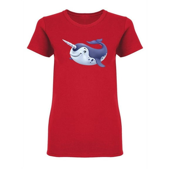 Narwhal 3D Design Shaped T-Shirt Women -Image by Shutterstock, Female Large