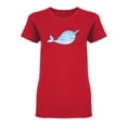 thumbnail image 1 of Narwhal Cartoon Graphic Shaped T-Shirt Women -Image by Shutterstock, Female Medium, 1 of 2