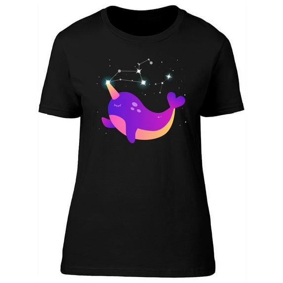 Narwhal Constellations T-Shirt Women -Image by Shutterstock, Female Large