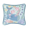 thumbnail image 1 of Narwhal Coral Printed Cotton Blend Mini Accent Pillow 10" x 10", 1 of 5
