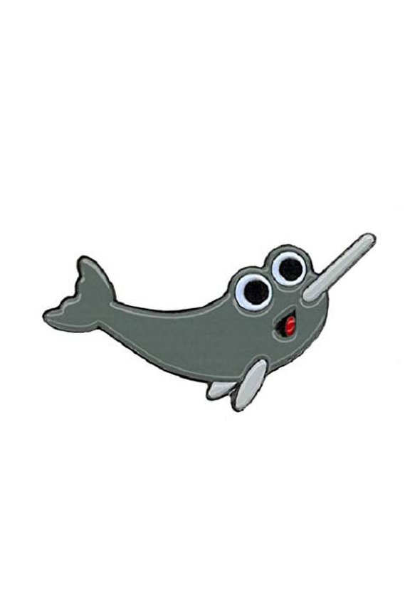 Narwhal - Enamel PIN, Licensed Original Artwork by Hedi Barack, 1.25"