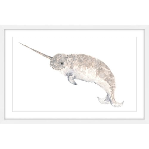 "Narwhal" Framed Painting Print