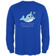 thumbnail image 1 of Narwhal Have a Narly Gnarly Hanukkah Mens Long Sleeve T Shirt Royal LG, 1 of 1
