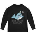 thumbnail image 1 of Narwhal Have a Narly Gnarly Hanukkah Toddler Long Sleeve T Shirt Black 4T, 1 of 1
