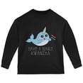 thumbnail image 1 of Narwhal Have a Narly Gnarly Kwanzaa Toddler Long Sleeve T Shirt Black 4T, 1 of 1