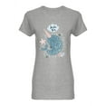 thumbnail image 1 of Narwhal Hello Sea Shaped T-Shirt Women -Image by Shutterstock, Female Large, 1 of 2