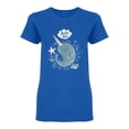 thumbnail image 1 of Narwhal Hello Sea Shaped T-Shirt Women -Image by Shutterstock, Female Small, 1 of 2