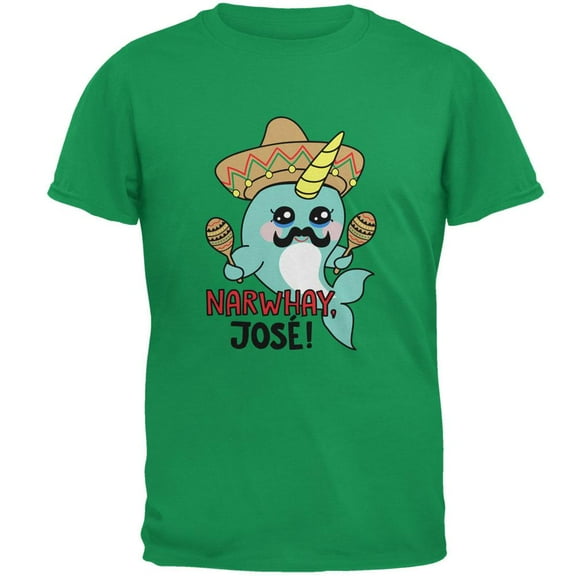 Narwhal Narwhay Jose Mens T Shirt Irish Green LG