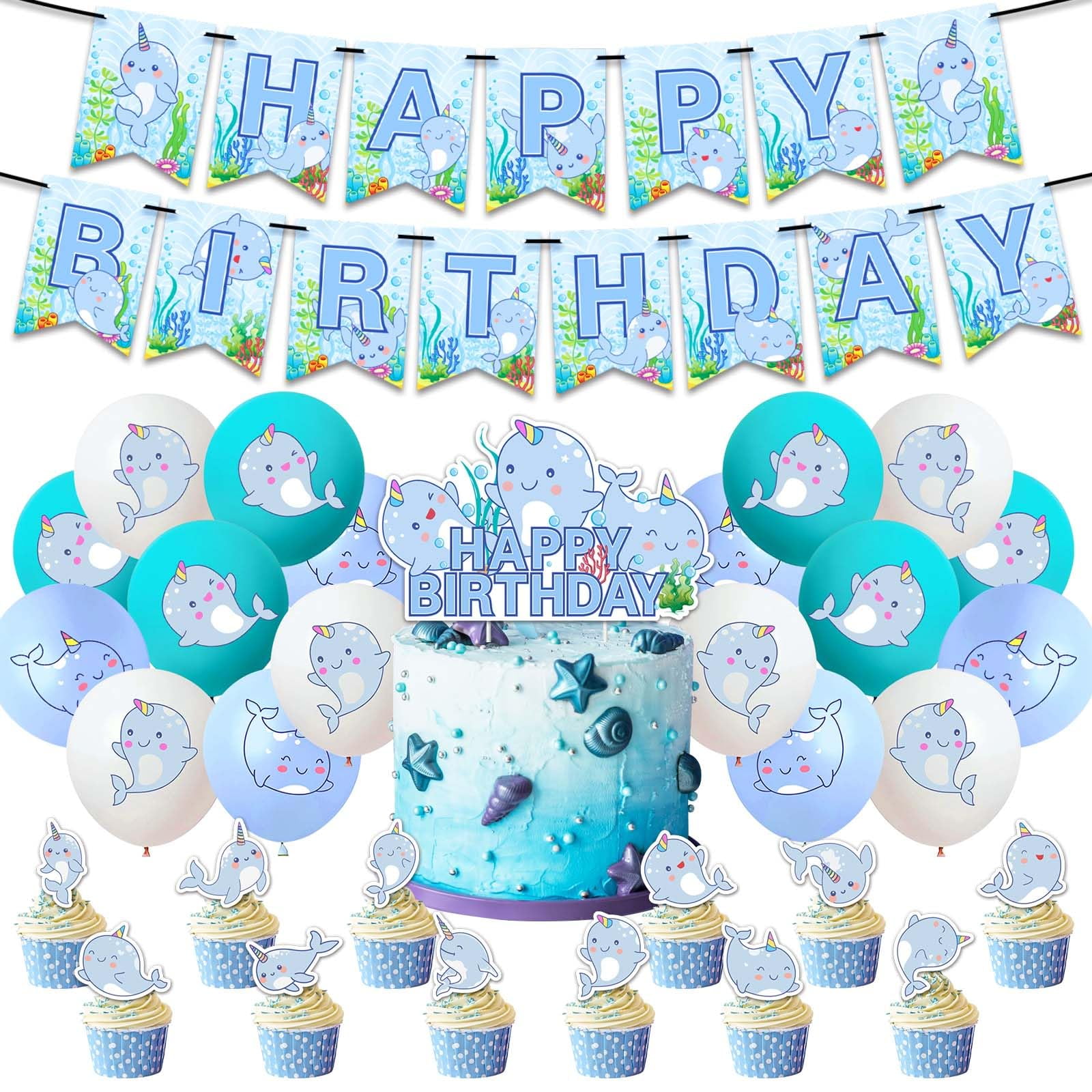 Narwhal Party Decorations Narwhal STF9 Theme Birthday Decorations ...