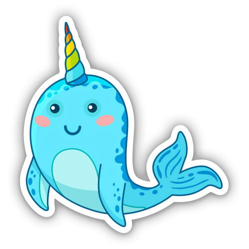Narwhal Pretty 12" Vinyl Sticker Waterproof Decal