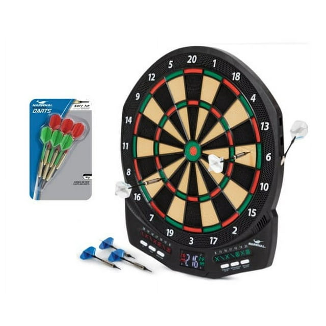 "Narwhal Revolution Electronic Dartboard with 30 Games, Scoring and 6