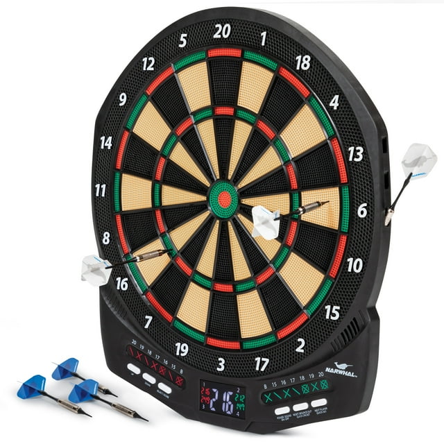 Narwhal Revolution Electronic Dartboard with 30 Games, Cricket Scoring