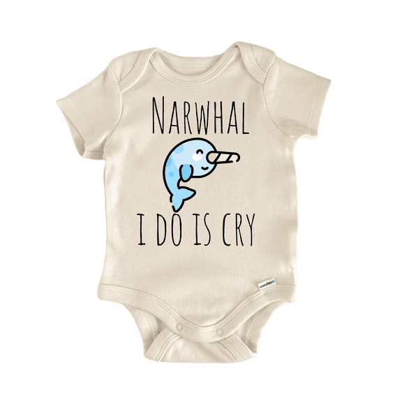 Narwhal Sea Ocean Fish Newborn Baby Bodysuit