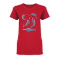 thumbnail image 1 of Narwhal Set Shaped T-Shirt Women -Image by Shutterstock, Female Small, 1 of 2