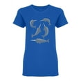 thumbnail image 1 of Narwhal Set Shaped T-Shirt Women -Image by Shutterstock, Female XX-Large, 1 of 2
