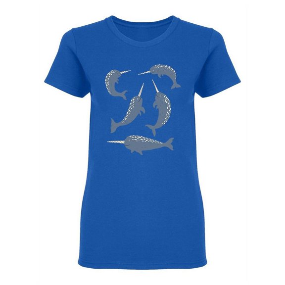 Narwhal Set Shaped T-Shirt Women -Image by Shutterstock, Female x-Large