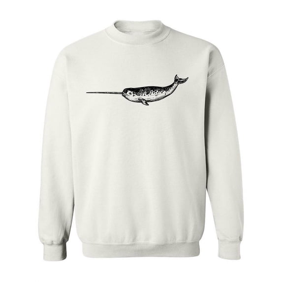 Narwhal Sketch Sweatshirt Women -Image by Shutterstock, Female 3X-Large