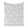 thumbnail image 1 of Narwhal Soft Flannel Fleece Blanket, Unicorn of the Oceans Pattern in Cartoon Nursery Style Composition Colorful Design, Cozy Plush for Indoor and Outdoor Use, 50" x 70", Multicolor, by Ambesonne, 1 of 6