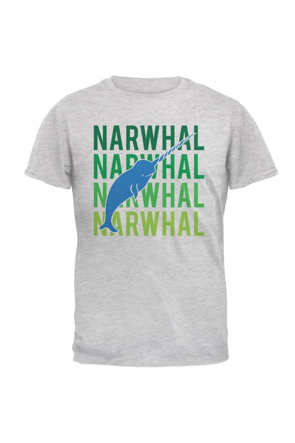 Narwhal Stacked Repeat Mens T Shirt