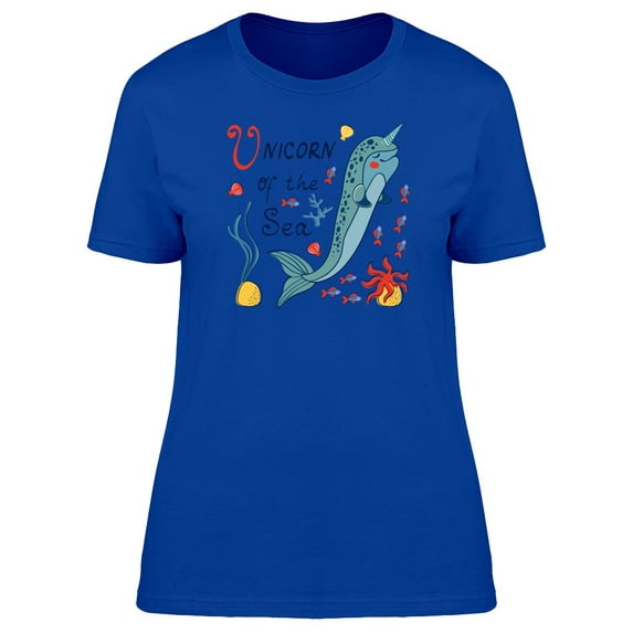 Narwhal The Unicorn Of The Sea T-Shirt Women -Image by Shutterstock, Female Large
