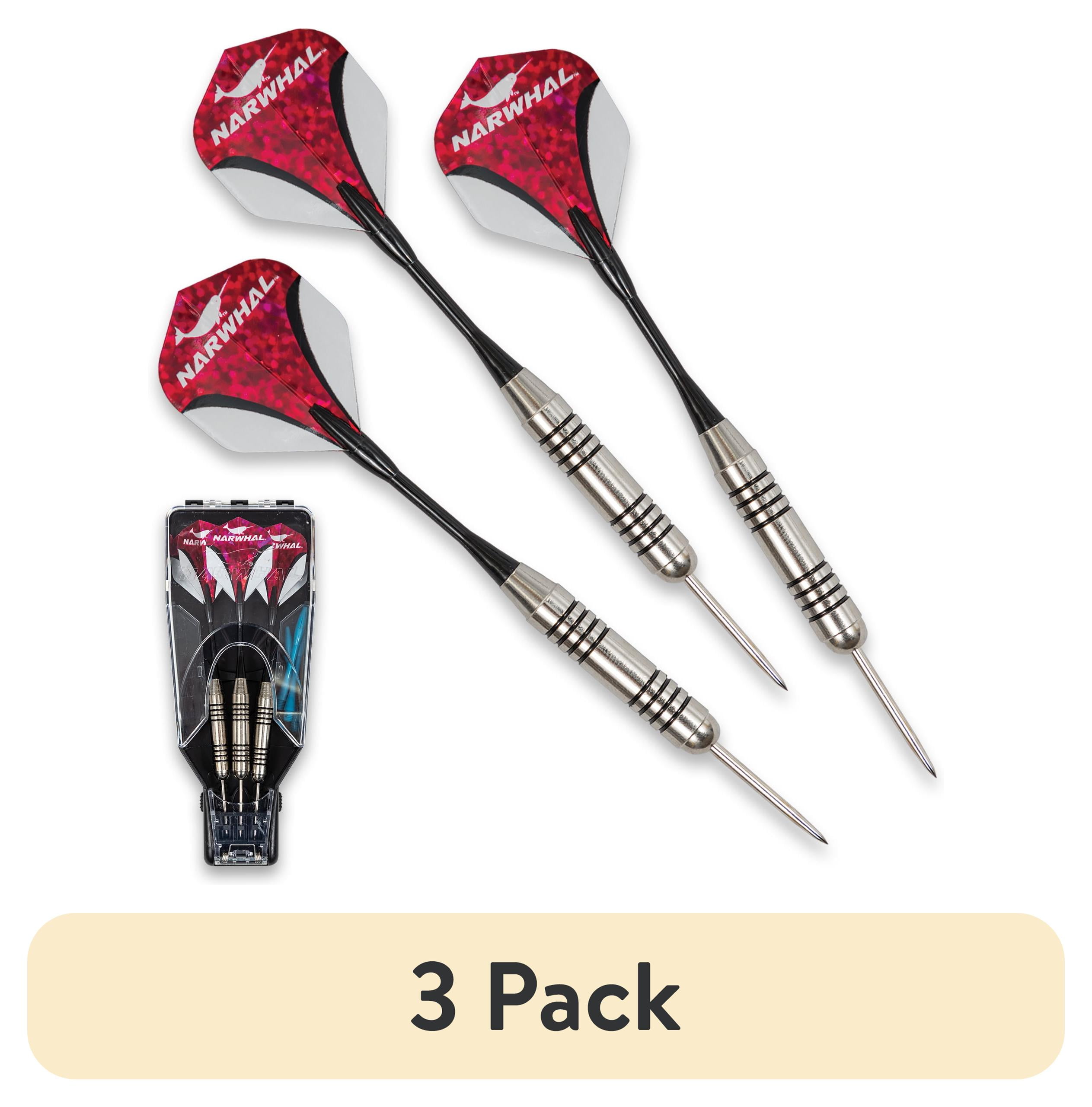 Narwhal 22g Steel Tip Darts with Nickel Barrels and Carry Case