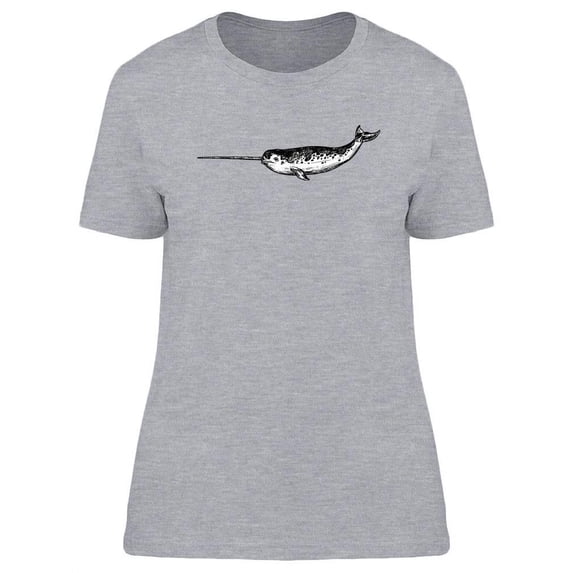 Narwhal Vintage Design T-Shirt Women -Image by Shutterstock, Female Medium