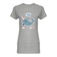 thumbnail image 1 of Narwhal Wild And Free Shaped T-Shirt Women -Image by Shutterstock, Female Medium, 1 of 2