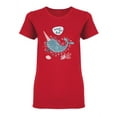 thumbnail image 1 of Narwhal Wild And Free Shaped T-Shirt Women -Image by Shutterstock, Female Medium, 1 of 2