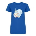 thumbnail image 1 of Narwhal With Crown  Shaped T-Shirt Women -Image by Shutterstock, Female Medium, 1 of 2