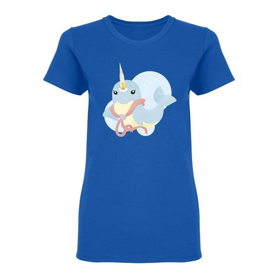 Narwhal With Crown Shaped T-Shirt Women -Image by Shutterstock, Female Small