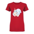 thumbnail image 1 of Narwhal With Crown  Shaped T-Shirt Women -Image by Shutterstock, Female XX-Large, 1 of 2