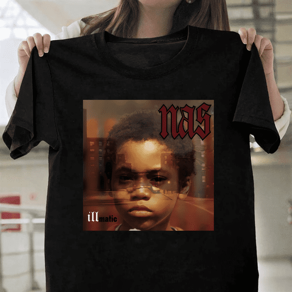 Nas Illmatic Album Queensbridge Rapper Hip Hop Icon Vintage Art Unisex T-Shirt, up to size 3XL.