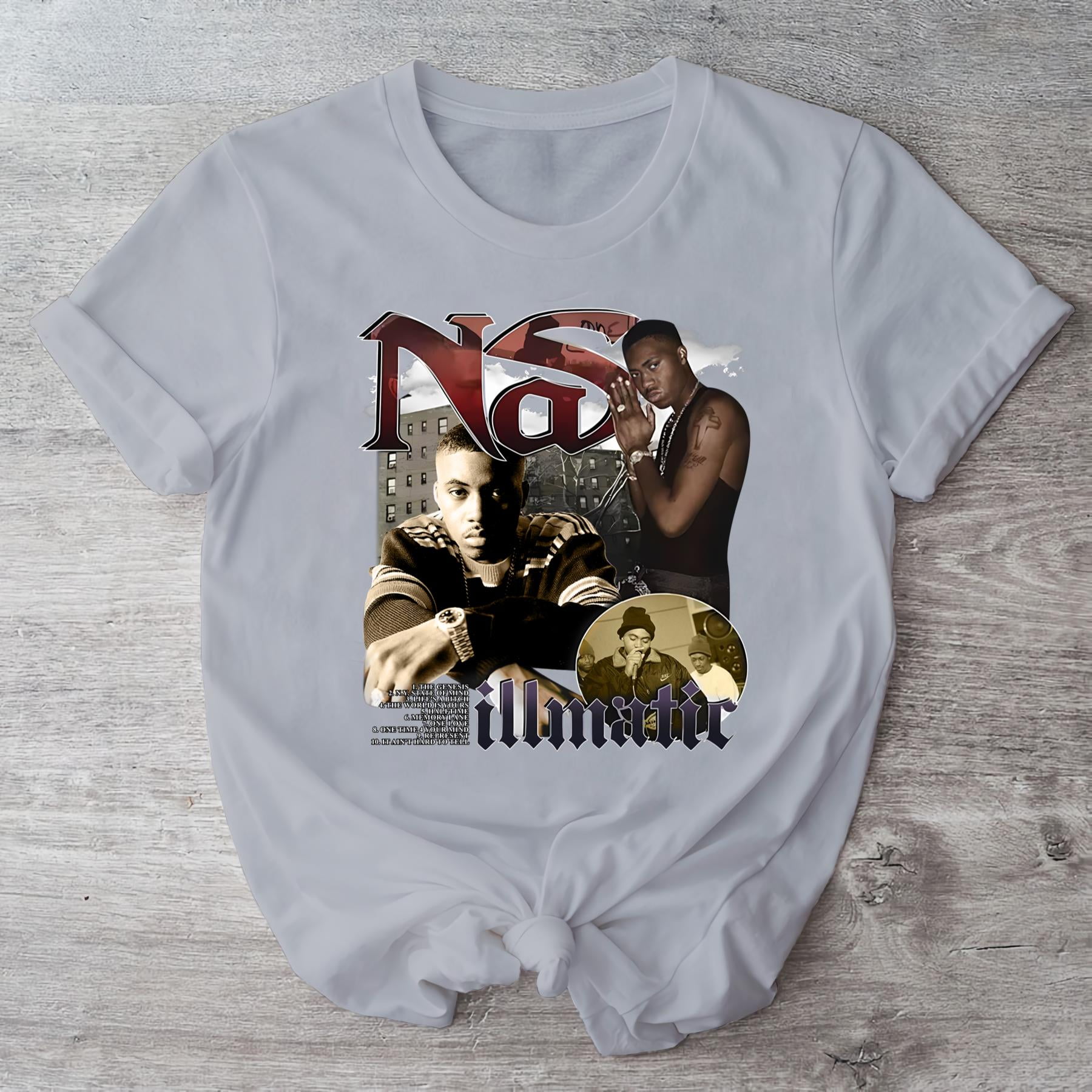 Rap Tee Illmatic T Shirt Vintage Style Authentic Nas Rap Tee T