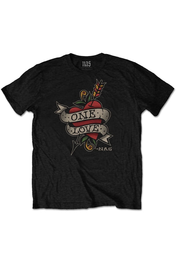 Nas Unisex T-Shirt Love Tattoo (Medium)