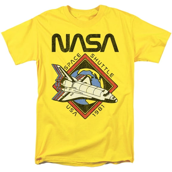 Nasa 1981 Adult 18/1 T-Shirt Yellow