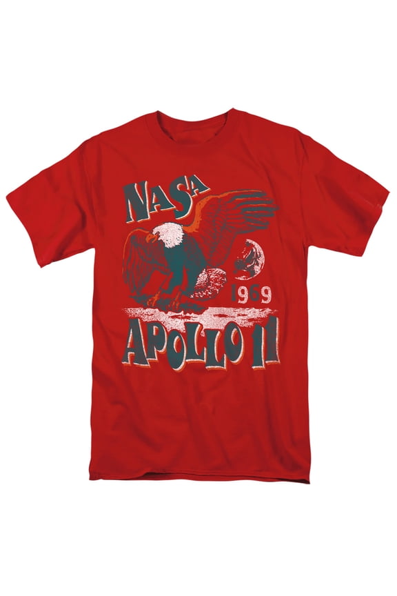 Nasa Apollo 11 Adult 18/1 T-Shirt Red